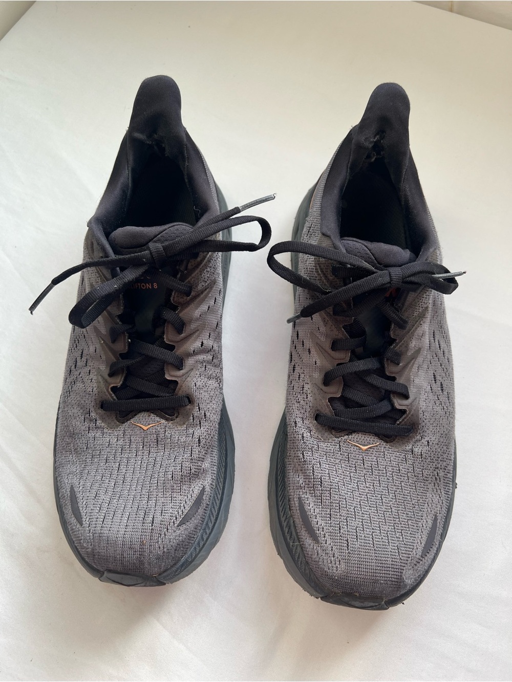 Hoka Men's Gray and Black Athletic Running Shoes